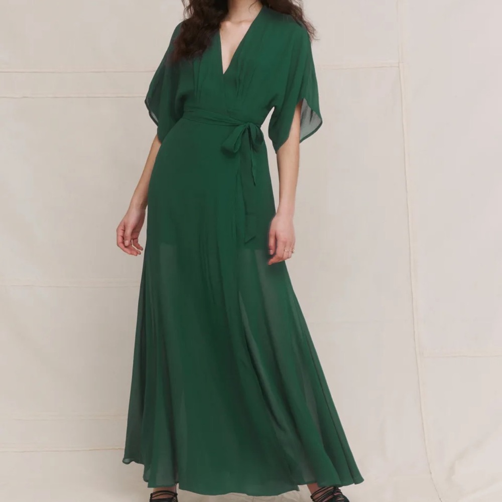 Reformation Winslow Dress - Emerald
